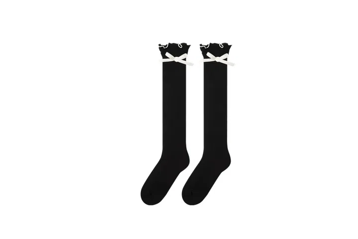 Representative commercial sample visual for Custom Bow Knee-High Socks SKU 1168 in the DK Marketplace.