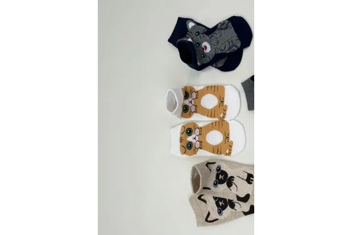 Representative commercial sample visual for Custom Cat Ankle Socks SKU 1134 in the DK Marketplace.