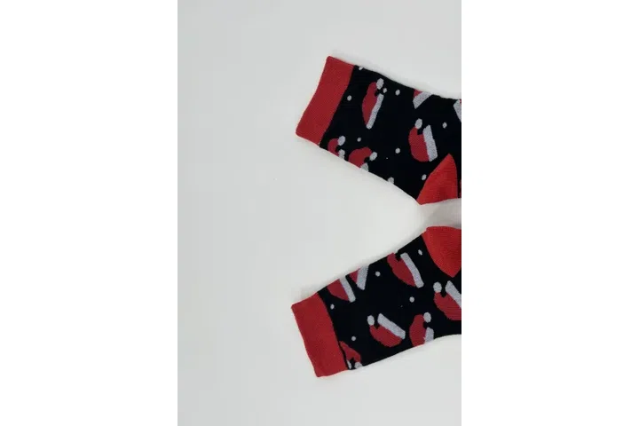 Representative commercial sample visual for Custom Christmas Crew Socks SKU 1129 in the DK Marketplace.