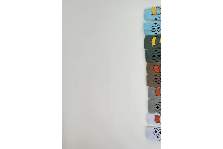 Representative commercial sample visual for Custom Dinosaur Crew Socks SKU 1112 in the DK Marketplace.