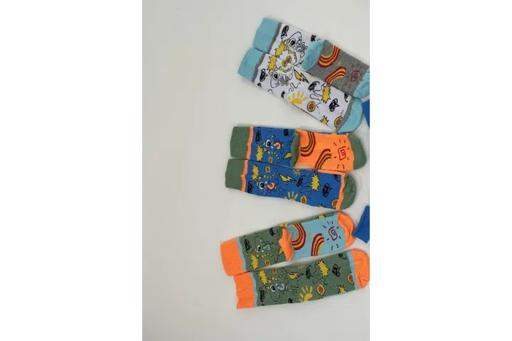 Representative commercial sample visual for Custom Dinosaur Crew Socks SKU 1117 in the DK Marketplace.