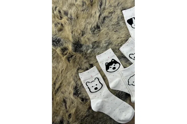 Representative commercial sample visual for Custom Dog Crew Socks SKU 940 in the DK Marketplace.