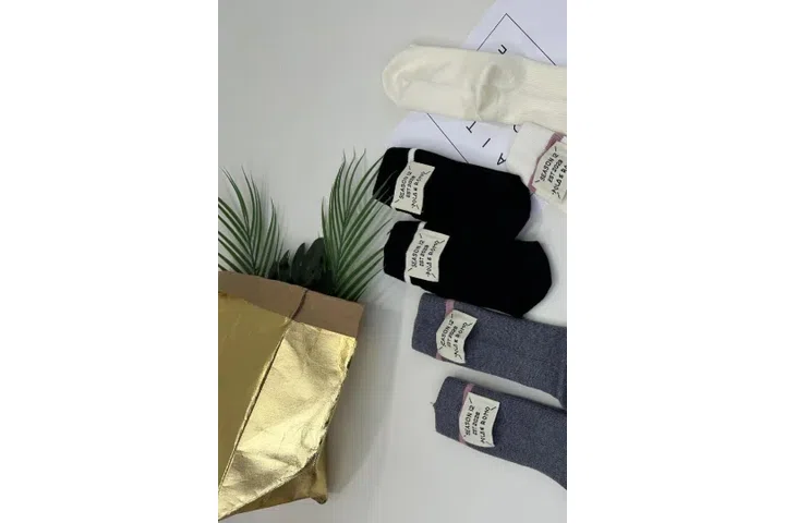 Representative commercial sample visual for Custom Embroidered Wool Blend Crew Socks SKU 1153 in the DK Marketplace.