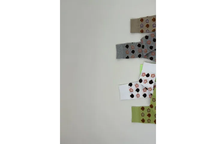 Representative commercial sample visual for Custom Floral Crew Socks SKU 1118 in the DK Marketplace.