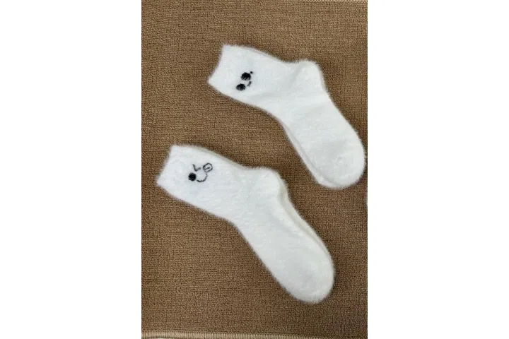 Representative commercial sample visual for Custom Fuzzy Crew Socks SKU 1101 in the DK Marketplace.