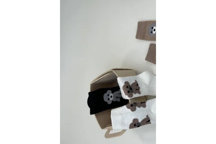 Representative commercial sample visual for Custom Fuzzy Dog Crew Socks SKU 1160 in the DK Marketplace.