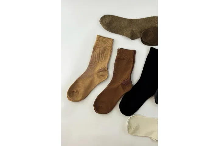 Representative commercial sample visual for Custom Fuzzy Solid Color Crew Socks SKU 943 in the DK Marketplace.