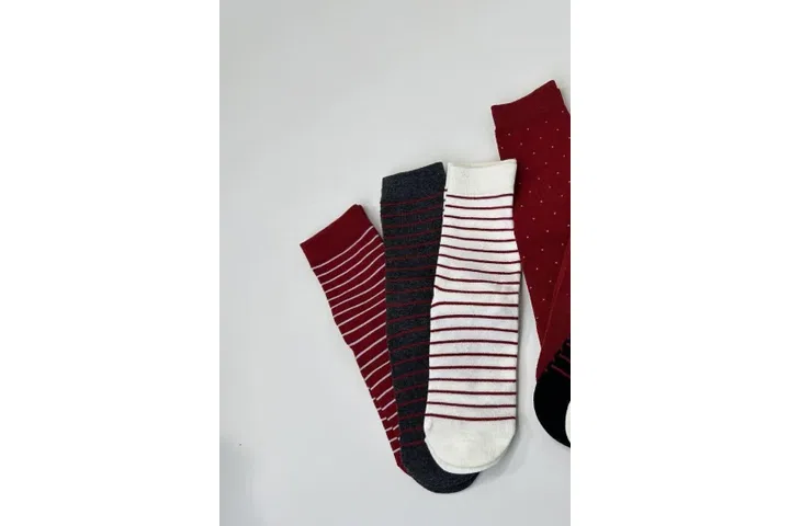 Representative commercial sample visual for Custom Striped Crew Socks SKU 1165 in the DK Marketplace.